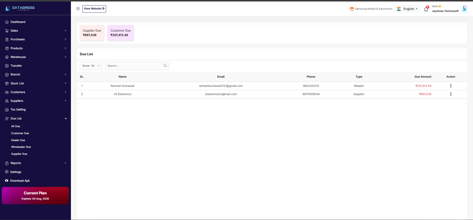 Due List Management Image